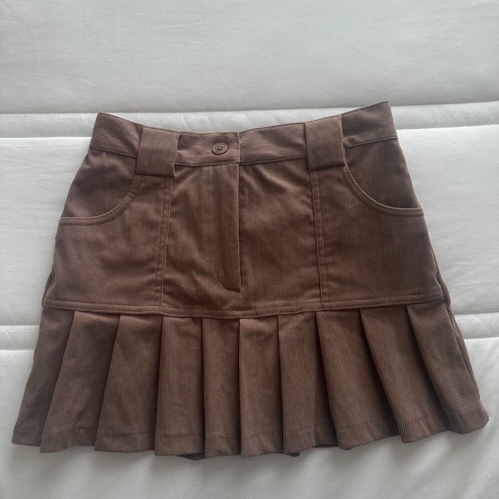 Sincerely Jules for Bandier Women's Brown and Tan Skirt